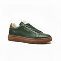 Sneaker Artigianale "Aversa" – Deep Forest Green & White Detail - Magazzino 55 Firenze